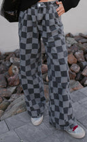 Hot to Go Checked Denim Jeans-Jeans-Rae Collective, Women's Online Fashion Boutique Located in Phoenix, Arizona (Scottsdale Area)