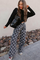 Hot to Go Checked Denim Jeans-Jeans-Rae Collective, Women's Online Fashion Boutique Located in Phoenix, Arizona (Scottsdale Area)