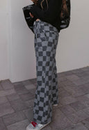 Hot to Go Checked Denim Jeans-Jeans-Rae Collective, Women's Online Fashion Boutique Located in Phoenix, Arizona (Scottsdale Area)