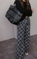 Hot to Go Checked Denim Jeans-Jeans-Rae Collective, Women's Online Fashion Boutique Located in Phoenix, Arizona (Scottsdale Area)