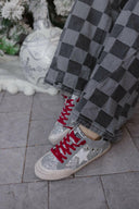 Silver Starlight: Silver Glitter Star Sneakers-Shoes-Krush Kandy, Women's Online Fashion Boutique Located in Phoenix, Arizona (Scottsdale Area)