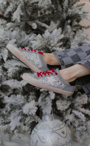 Silver Starlight: Silver Glitter Star Sneakers-Shoes-Krush Kandy, Women's Online Fashion Boutique Located in Phoenix, Arizona (Scottsdale Area)