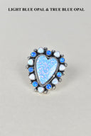 Heart Cluster Sterling Silver & Opal Rings-Cluster Rings-Rae Collective, Women's Online Fashion Boutique Located in Phoenix, Arizona (Scottsdale Area)