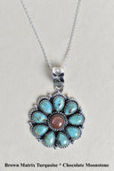 Daisy Days Sterling Silver & Stone Cluster Necklaces-Pendant Necklaces-Rae Collective, Women's Online Fashion Boutique Located in Phoenix, Arizona (Scottsdale Area)