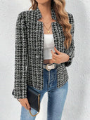 Plaid Open Front Long Sleeve Jacket-Rae Collective, Women's Online Fashion Boutique Located in Phoenix, Arizona (Scottsdale Area)