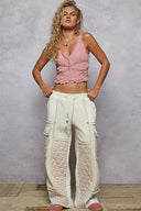 POL Quilted Floral Patch Pants-Pants-Krush Kandy, Women's Online Fashion Boutique Located in Phoenix, Arizona (Scottsdale Area)