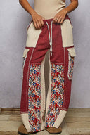 POL Quilted Floral Patch Pants-Pants-Krush Kandy, Women's Online Fashion Boutique Located in Phoenix, Arizona (Scottsdale Area)