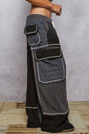 POL Patchwork Quilted Cargo Joggers-Pants-Krush Kandy, Women's Online Fashion Boutique Located in Phoenix, Arizona (Scottsdale Area)