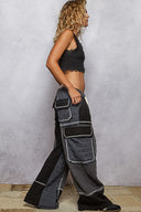 POL Patchwork Quilted Cargo Joggers-Pants-Krush Kandy, Women's Online Fashion Boutique Located in Phoenix, Arizona (Scottsdale Area)