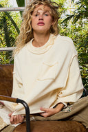 POL Oversize Balloon Sleeve Round Neck Pullover Sweater-Sweater-Krush Kandy, Women's Online Fashion Boutique Located in Phoenix, Arizona (Scottsdale Area)