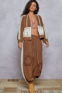 POL Studded Trim Gauze Ho odie-Hoodies-Krush Kandy, Women's Online Fashion Boutique Located in Phoenix, Arizona (Scottsdale Area)