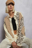 POL Floral Print Contrast Color Bloc k Quilted Jacket-Jacket-Krush Kandy, Women's Online Fashion Boutique Located in Phoenix, Arizona (Scottsdale Area)