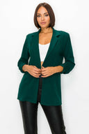 Class and Sass Ruched Sleeve Blazer-Blazers-Krush Kandy, Women's Online Fashion Boutique Located in Phoenix, Arizona (Scottsdale Area)
