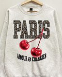 Paris Cherry AMOUR Oversized Sweatshirt-Sweatshirts-Rae Collective, Women's Online Fashion Boutique Located in Phoenix, Arizona (Scottsdale Area)