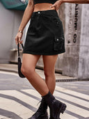 Denim Mini Skirt with Pockets-Rae Collective, Women's Online Fashion Boutique Located in Phoenix, Arizona (Scottsdale Area)