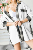 Plaid Button Down Collared Jacket-Rae Collective, Women's Online Fashion Boutique Located in Phoenix, Arizona (Scottsdale Area)