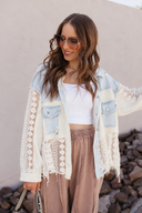 POL Lace Jean Jacket