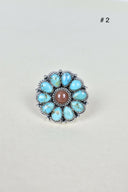 Chocolate Moonstone & Stone Cluster Sterling Silver Rings-Cluster Rings-Rae Collective, Women's Online Fashion Boutique Located in Phoenix, Arizona (Scottsdale Area)