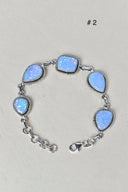 ONE OF A KIND STERLING SILVER 5 STONE BRACELET-Gemstone Bracelets-Rae Collective, Women's Online Fashion Boutique Located in Phoenix, Arizona (Scottsdale Area)