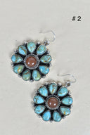 Sterling Silver Concho Cluster Earrings-Stud Earrings-Rae Collective, Women's Online Fashion Boutique Located in Phoenix, Arizona (Scottsdale Area)
