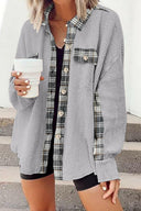 Plaid Button Down Collared Jacket-Rae Collective, Women's Online Fashion Boutique Located in Phoenix, Arizona (Scottsdale Area)