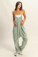 Relaxed Fit Mineral Washed Jumpsuit-Overalls-Krush Kandy, Women's Online Fashion Boutique Located in Phoenix, Arizona (Scottsdale Area)