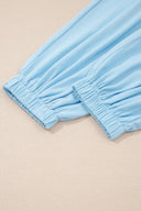 Beau Blue Cropped Tank Top & Jogger Pants Set