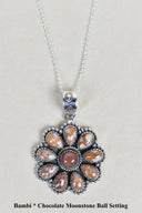 Daisy Days Sterling Silver & Stone Cluster Necklaces-Pendant Necklaces-Rae Collective, Women's Online Fashion Boutique Located in Phoenix, Arizona (Scottsdale Area)