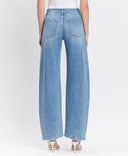 VERVET Super High Rise Full Length Wide Barrel Jeans