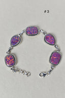 ONE OF A KIND STERLING SILVER 5 STONE BRACELET-Gemstone Bracelets-Rae Collective, Women's Online Fashion Boutique Located in Phoenix, Arizona (Scottsdale Area)