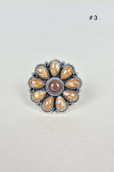 Chocolate Moonstone & Stone Cluster Sterling Silver Rings-Cluster Rings-Rae Collective, Women's Online Fashion Boutique Located in Phoenix, Arizona (Scottsdale Area)