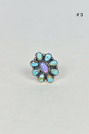 Turquoise Halo Delight Ring-Cluster Rings-Krush Kandy, Women's Online Fashion Boutique Located in Phoenix, Arizona (Scottsdale Area)