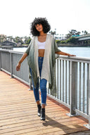 Frayed Cotton Bohemian Ombre Kimono-Kimonos-Krush Kandy, Women's Online Fashion Boutique Located in Phoenix, Arizona (Scottsdale Area)