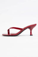 Brown Square-Toe Thong Strap Kitten Heel-Shoes-Krush Kandy, Women's Online Fashion Boutique Located in Phoenix, Arizona (Scottsdale Area)