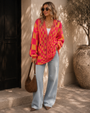 Bold Checkerboard Cardigan
