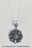 Daisy Days Sterling Silver & Stone Cluster Necklaces-Pendant Necklaces-Rae Collective, Women's Online Fashion Boutique Located in Phoenix, Arizona (Scottsdale Area)