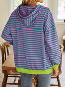 Lovelet Drawstring Striped Long Sleeve Hoodie-Rae Collective, Women's Online Fashion Boutique Located in Phoenix, Arizona (Scottsdale Area)