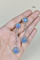Gem Duet Chain Drop Earrings-Drop Earrings-Krush Kandy, Women's Online Fashion Boutique Located in Phoenix, Arizona (Scottsdale Area)