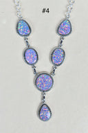 Sterling Silver Y Lariat Gemstone Necklace-Lariat and Y Necklaces-Rae Collective, Women's Online Fashion Boutique Located in Phoenix, Arizona (Scottsdale Area)