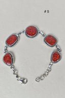 ONE OF A KIND STERLING SILVER 5 STONE BRACELET-Gemstone Bracelets-Rae Collective, Women's Online Fashion Boutique Located in Phoenix, Arizona (Scottsdale Area)
