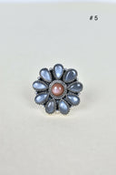 Chocolate Moonstone & Stone Cluster Sterling Silver Rings-Cluster Rings-Rae Collective, Women's Online Fashion Boutique Located in Phoenix, Arizona (Scottsdale Area)