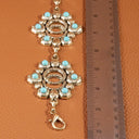 Turquoise Bloom Concho Chain Belt