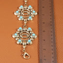 Turquoise Bloom Concho Chain Belt