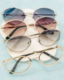Golden Hour Oval Metal Frame Sunglasses