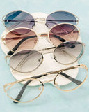 Golden Hour Oval Metal Frame Sunglasses