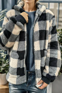 Full Size Plaid Long Sleeve Hooded Coat-Cardigans-Rae Collective, Women's Online Fashion Boutique Located in Phoenix, Arizona (Scottsdale Area)