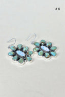 Turquoise Halo Delight Earrings-Drop Earrings-Rae Collective, Women's Online Fashion Boutique Located in Phoenix, Arizona (Scottsdale Area)