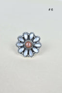 Chocolate Moonstone & Stone Cluster Sterling Silver Rings-Cluster Rings-Rae Collective, Women's Online Fashion Boutique Located in Phoenix, Arizona (Scottsdale Area)