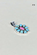 Turquoise Halo Delight Pendant-Pendant Necklaces-Krush Kandy, Women's Online Fashion Boutique Located in Phoenix, Arizona (Scottsdale Area)