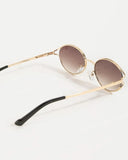 Golden Hour Oval Metal Frame Sunglasses